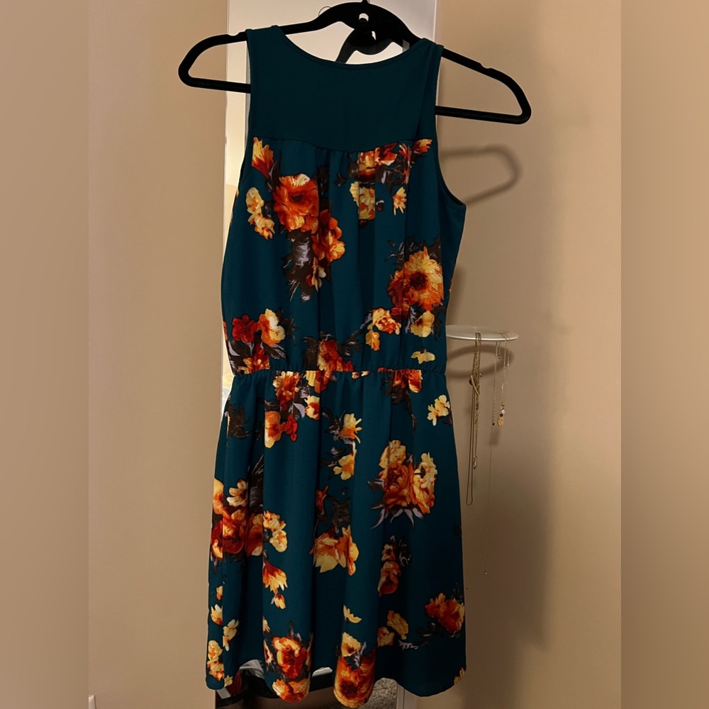 41 Hawthorn teal floral dress